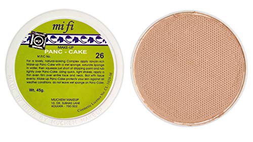 MiFi Makeup Powder Natural Pan Cake for Light Coverage Normal Skin - Shade No. 26, 45g (New Shade)