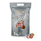 Lindt Lindor Silver Assorted Chocolate Truffles – 1kg Bag (Approx. 80 Balls) – Smooth Filling – Christmas, Gift, Birthday, Congratulations, Sharing Treat