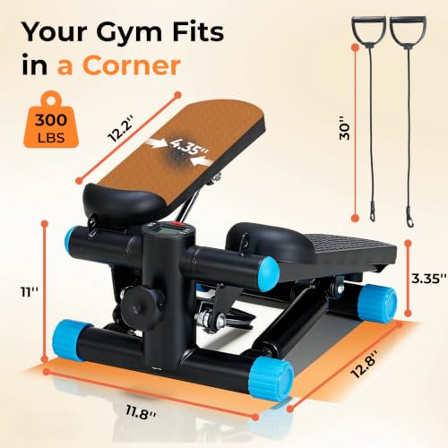 Image of NEWBULIG Mini Stepper for Exercise at Home Stair Step Machine for Indoor Fitness Portable Home Gym Stepper for Full Body Workout 300lb Weight Capacity