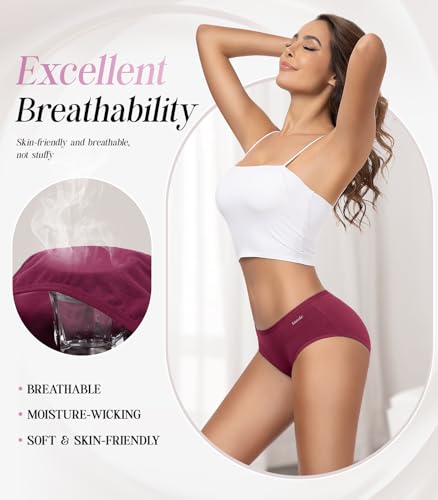 Image of TANSTC Womens Underwear Cotton Hipster Panties for Women