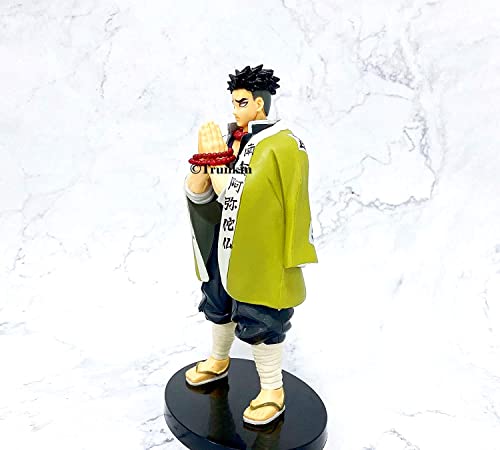 Image of Trunkin Demon Slayer Gyomei Himejima Action Figure The Stone Hashira Figurine Standie Collectible Figure Manga Weeb, 3.94 Inch, 10 cm