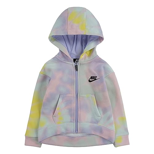 Nike Girl's Club Fleece Tie-Dye Full Zip (Little Kids)