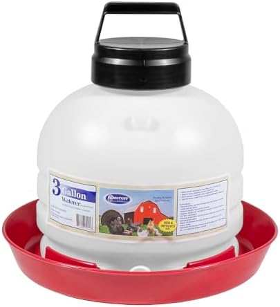 FARM-TUFF Hanging Chicken Waterer, 3 Gallon Capacity - Durable BP...