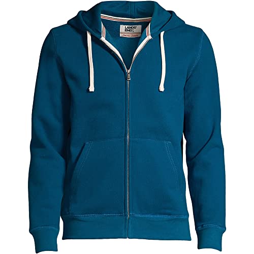 Lands' End Mens Serious Sweats Full Zip Hoodie Baltic Teal Regular Large2