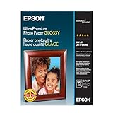 Epson Ultra Premium Photo Paper GLOSSY (8.5x11 Inches, 50 Sheets) (S042175),White