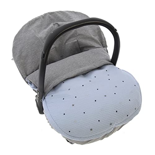 Rosy Fuentes Funda + Saco Universal para Silla de coche GRUPO 0 - Saco para Silla de Bebé Grupo 0 - Equipado para ser Ajustado perfectamente 0-azul empolvado
