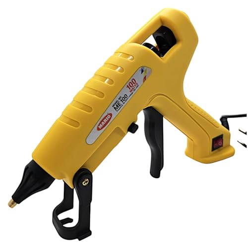 Mario 100 Watts Professional Hot Melt Glue Gun with On/Off Switch, Light Indicator, Nozzle Protection, Updated Design, Yellow + 5 Glue Sticks - ME-100 - Image 4 thumbnail