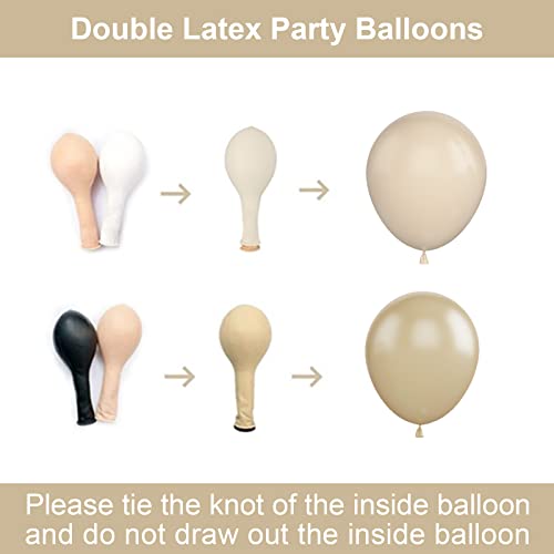 Image of Apricot Balloons Set, 60PCS Apricot Gold White Balloons, 12Inch Apricot Nude Latex Balloon Metallic Champagne Gold Double-Stuffed Party Balloons for Wedding Baby Shower Engagement Birthday Decoration