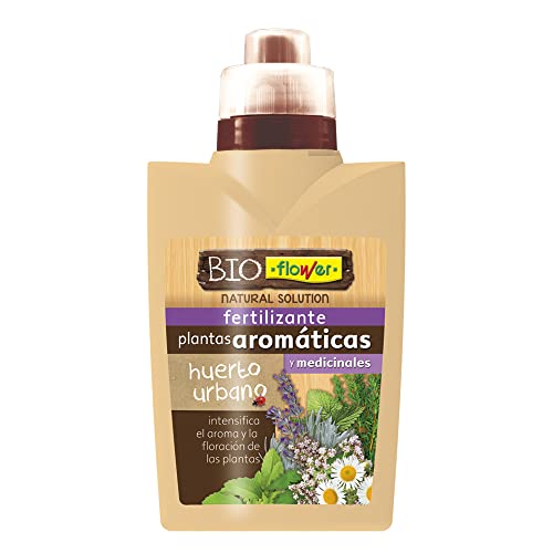 Bioflower Fertilizante Líquido para Plantas Medicinales y Aromáticas | Enriquecido con Algas | Potencia Aroma y Floración...