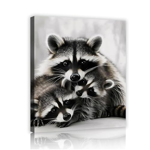 Peinture sur toile panda rouge drôle affiche art mural moderne 45x58cm pour dortoir