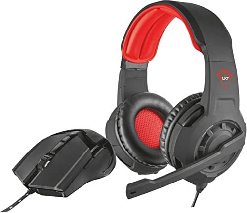 Suono potente Trust GXT 784 Cuffie e Mouse da Gioco