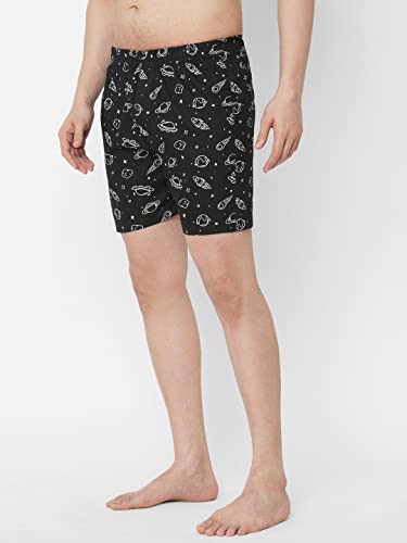 Image of Men's Cotton Printed Boxer Shorts (Men-Rocket)
