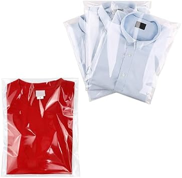 Yotelab Clear Resealable Cellophane Plastic Bags for Packaging Shirts, Clothing and Products,100 Pcs 10x14 Inches and 50 Pcs 12x16 Inches