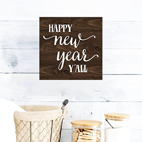 Plaque murale en bois Happy New Year pour habiller un mur vide et triste