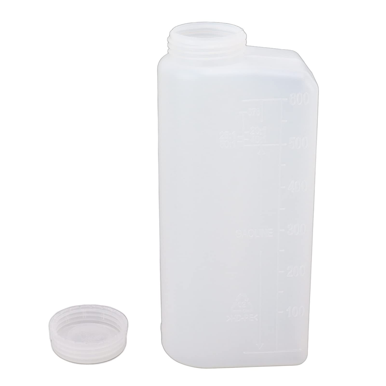 Jeanoko 2PCS 600ML 2 Stroke Oil Petrol Fuel Mix Bottle, Oil Mixing Bottle Container Mixing Bottle for Chainsaw Ironing Machine Use,Fuel Oil Mixing Bottle