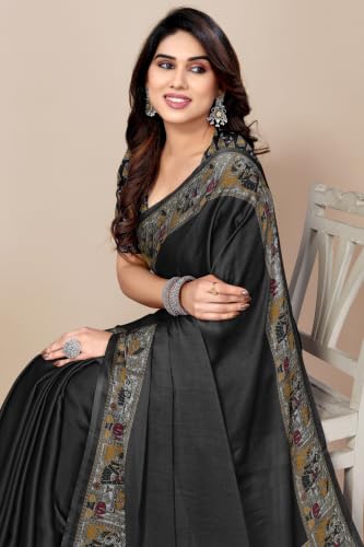 Image of MIRCHI FASHION Saree for Woman Chiffon Madhubani Print | Breathable Comfortable Printed Saree for Office and Regular Use (Available in 15 Designs)