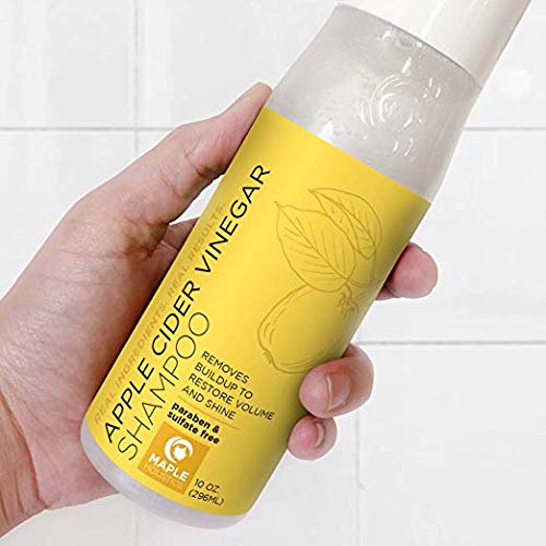 Vegan Apple Cider Vinegar Shampoo - Clarifying Shampoo for Build Up with Argan Oil Keratin Jojoba Oil and Rosemary Essential Oil for Hair - Sulfate Free Shampoo for Dry Hair and Dry Scalp Treatment