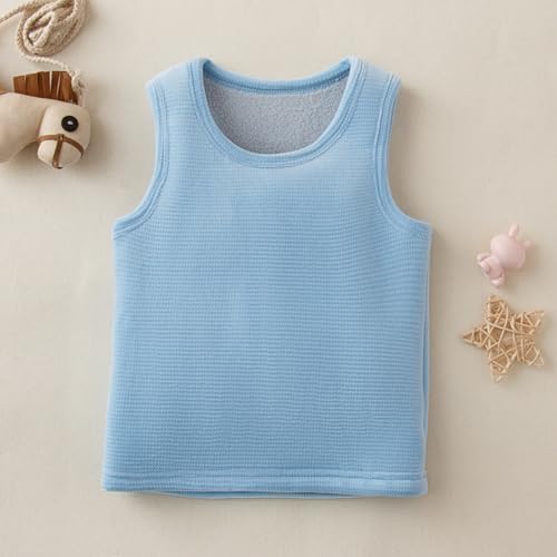 Kids Fleece Vest Pullover S𝐡erpa Solid Cute Winter Jacket Boy Girl Sleevless Shaggy Warm Casual Coats for Toddler2