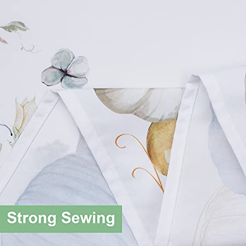 Thanksgiving Tablecloth, Autumn Pumpkins Vines Table Cloth, Maple Leaf Fall Harvest Tablecloths, Waterproof Spillproof Table Cover For Dinner Kitchen Party Holiday Decoration, Square 55 X 55 Inch #TOP5