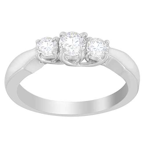 Original Classics 14K White Gold Round Cut Diamond Ring (1/2 Cttw, G-H Color, SI1-SI2 Clarity) - Size 6-1/2