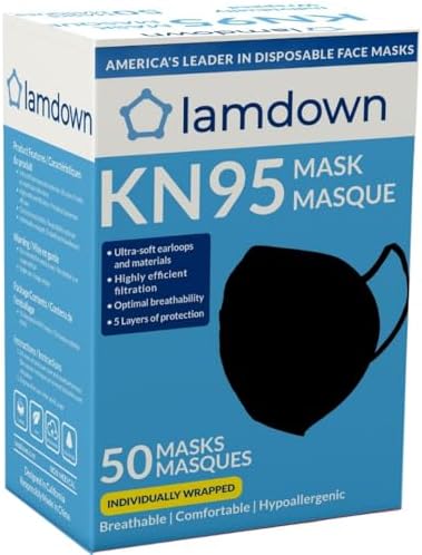 Lamdown KN95 Mask (50 Pack) Black