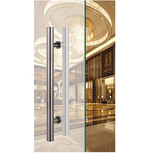 Poignée de porte ronde coulissante noire pour grange et verre
