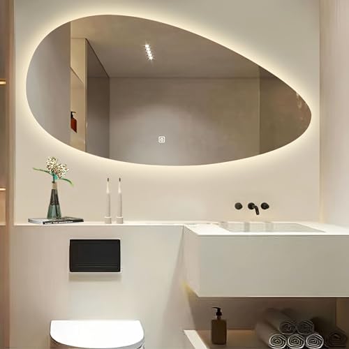 Miroir de bain LED éclairage ajustable et miroir de maquillage mural anti-explosion - 4