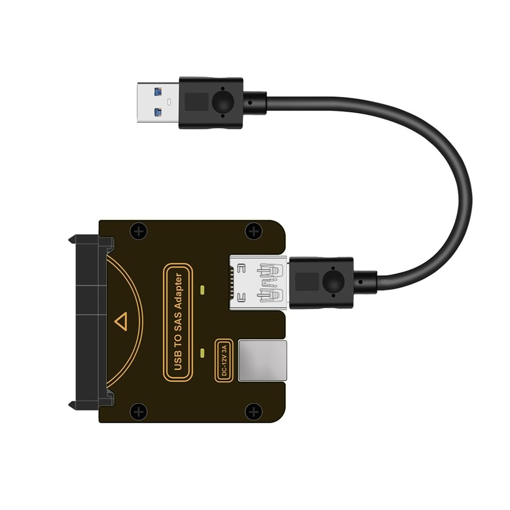 SAS/SATA Festplatten-Adapter USB 3.0 – Kompatibel Mit SFF8482 Laufwerken (nur Laufwerk, Ohne Gehäuse)