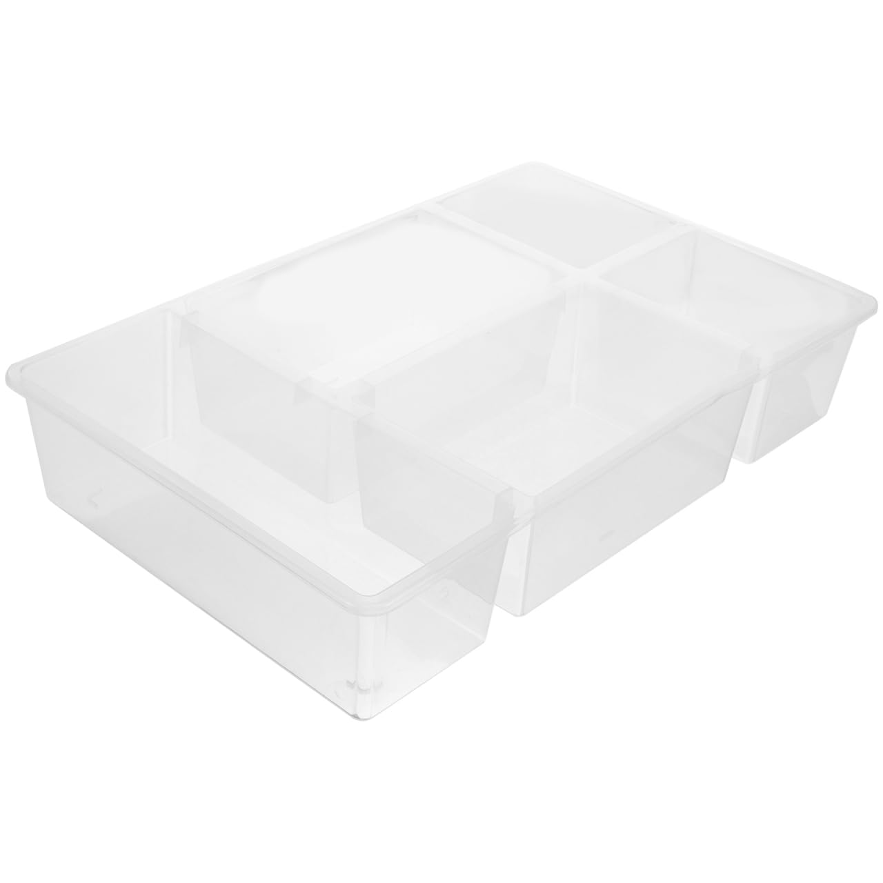 NOLITOY Küchen Besteck Organizer Mit Fächern Transparente Aufbewahrungsbox Für Schublade Kompaktes Design Einfacher Zugriff Für Effiziente Aufbewahrung Von Besteck Und
