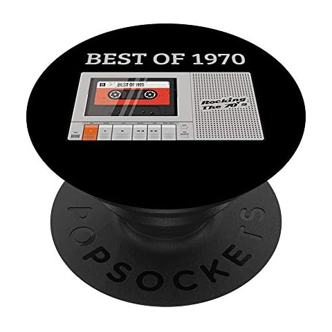 Rocking The 70's Best of 1970s Cassette Recorder Born 1970 PopSockets Grip and Stand Cover