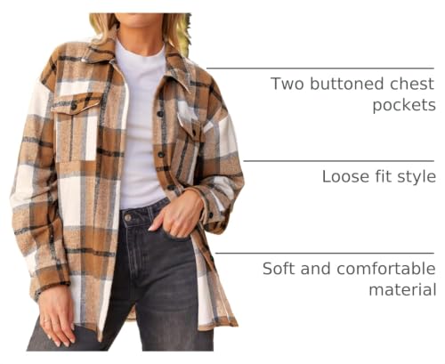 AUTOMET Shackets for Women Plaid Flannel Shirts