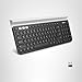 Logitech K780 Multi-Device Wireless Keyboard for Computer, Phone and Tablet – Flow Cross-Computer Control Compatible - Speckles, White