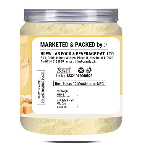 Image of Brew Lab Gluten Free RIch & Creamy Butterscotch Flavor Custard Powder | Good Source Of Energy | 250 g
