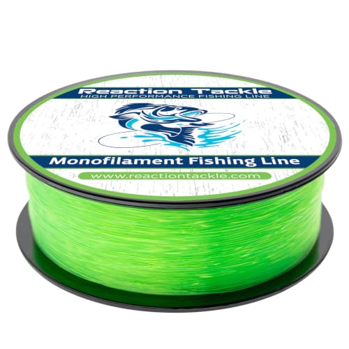Reaction Tackle Monofilament Fishing Line - Premium Nylon Mono Line, Strong & Abrasion-Resistant...
