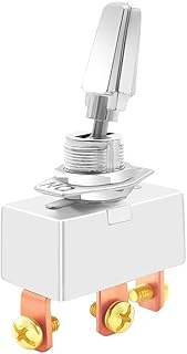 Gebildet 3 Way 3 Position SPDT Toggle Switch ON-Off-ON, High Current Automotive Heavy Duty Toggle Switch 30 Amp-50 Amp/12V, 15 Amp-25 Amp/24VDC