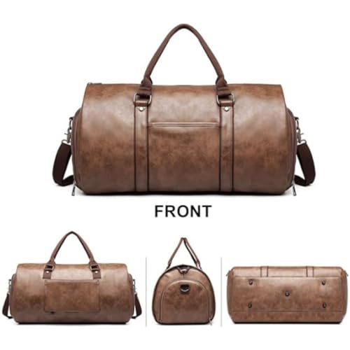 Suit Storage Bag Garment Duffle Bag for Convertible Garment Bag with Shoe Pouch for Travel, Business(Brown)4