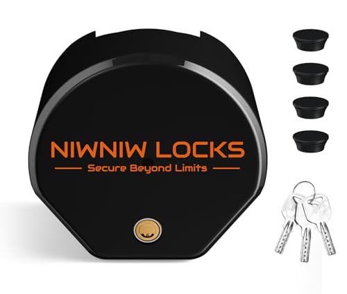 Image of Heavy Duty Trailer Hitch Lock - Universal Fit 1-7 /8 inch,2 inch and 2-5 /16 inch Couplers | Anti-Theft RV Trailer Tongue Lock for Truck Boat | Structural Steel Security Design (Black)