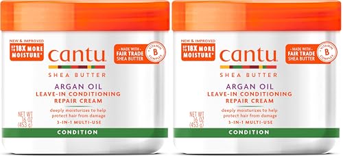 Image of Cantu Leave-In Conditioning Repair Cream, 16 oz | Argan Oil | Pack of 2
