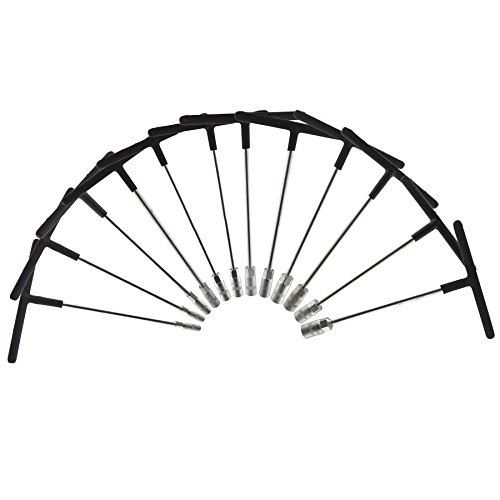 AB Tools T - Bar Socket Spanner Socket Wrench Nut Spinner Set 8mm - 19mm Extra Long 12pc