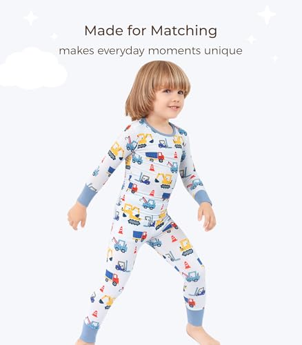Image of Toddler Boys Girls Clothes Viscose from Bamboo Long Sleeve Top and Pants Clothing Set Soft 2Pcs Kid Outfit