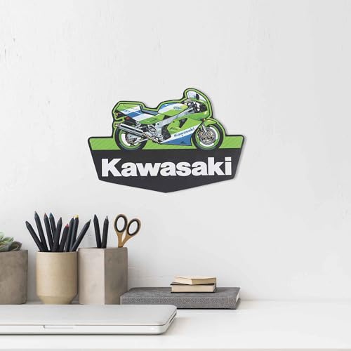 Plaque métal Kawasaki 1989 pour déco vintage de garage - 6