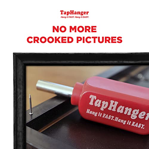 Taphanger Picture Frame Hanging Kit For Drywall - Easy To Use Picture Hanging Tool To Quickly Hang Wooden Frames & Canvases In Less Than A Minute -Includes 80 Reusable Taptacks & Holds Up To 20 Pounds #TOP6