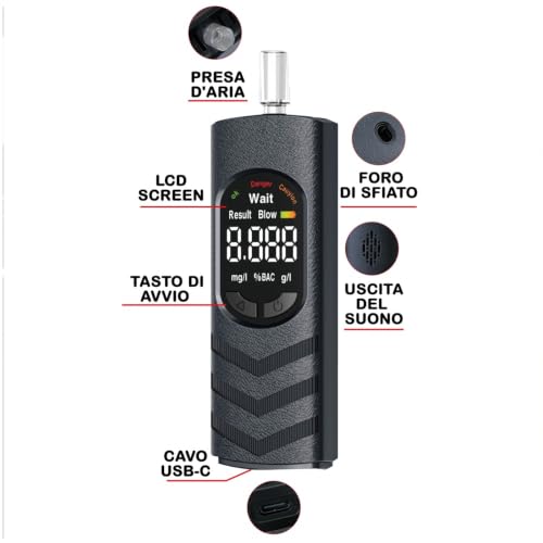 Alcoholímetro portátil digital compatible con Daelim Alcoholtest 2