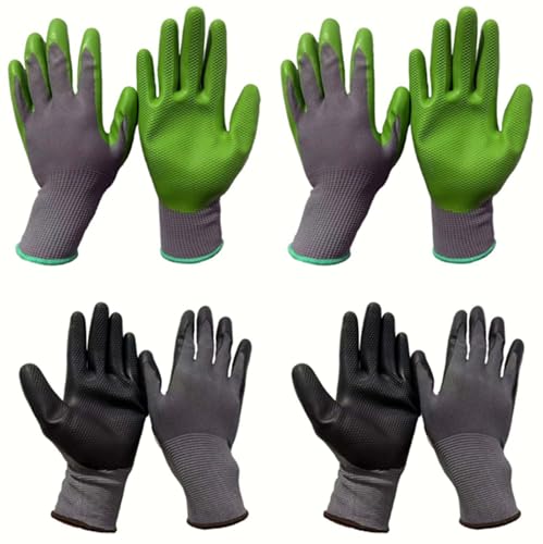ZFQSONGZE Breathable Gardening Gloves for Women & Men - Latex Coating with Grip
