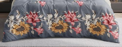 Image of The Royal King Collection 350 TC King Size Bedsheet with 2 King Size Pillow Covers| Beautiful Designer Flat Sheet | Luxury Soft Sheet (3pcs Set) |108x108 inches. (Multicolor-6601)
