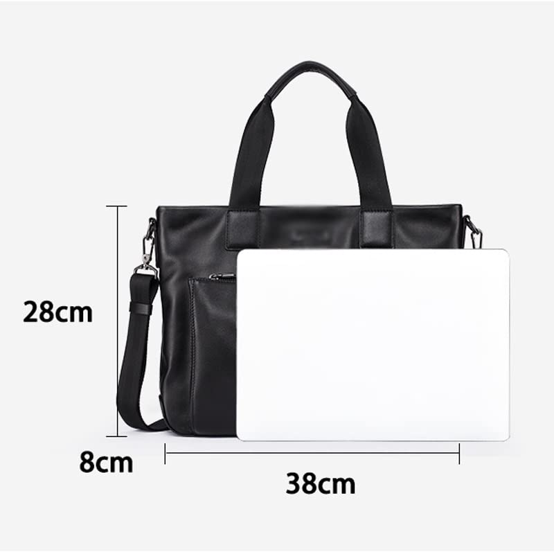 HBJWOV Transverse Briefcase Young Men's Handbag Leather Computer Bag Crossbody Bag2