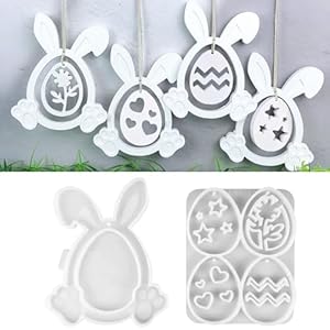 Siloten Osternhase Gießformen Anhänger Set FHJ