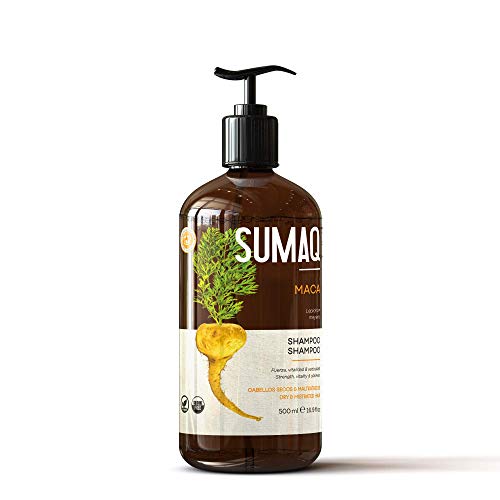 SUMAQ by LANOSTERIN PERUVIAN MACA'S SHAMPOO FOR DRY & DAMAGE HAIR Made with Maca rich in Minerals Revitalizes Moisturizes and Nourishes the Hair Fiber All types of hair MEN & WOMEN For thinning hair