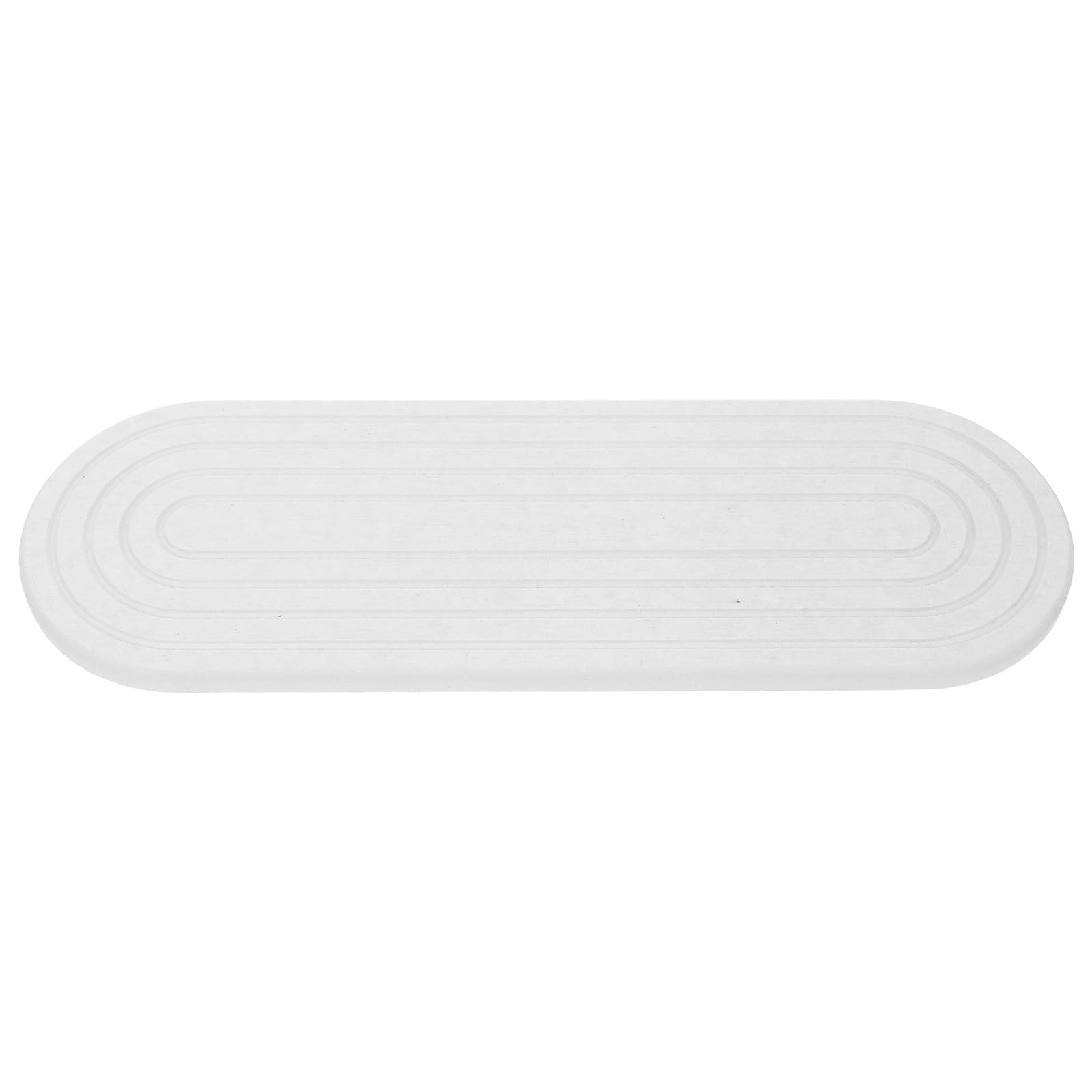 Vassoio in Pietra Diatomacea Bianco Assorbente per Bagno e Cucina Supporto in Legno Stabile e Asciugatura Rapida per Porta Bicchiere da Denti