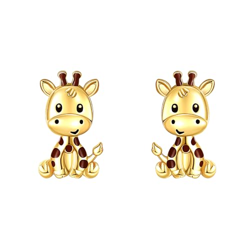 Image of Animal Stud Earrings 925 Sterling Silver Elephant /Unicorn /Chicken /Flamingo /Highland Cow /Hummingbird Earrings Animal Jewelry Gifts for Women